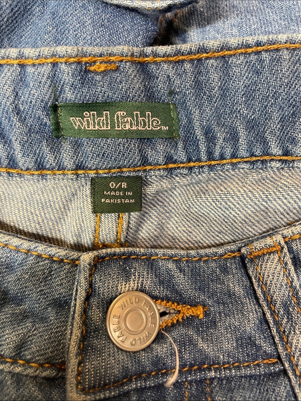 Wild Fable Baggy Wide Leg Cargo Mid Rise Soft Denim Jeans Woman’s 0 NWT - Picture 7 of 8